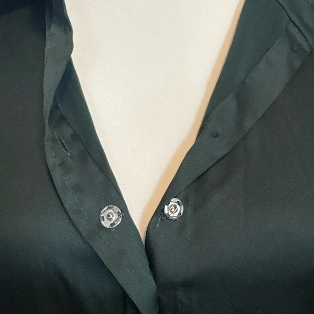 Aritzia Babaton Forest Green Button-Up Midi Dress w/ Belt size 2 - Picture 5 of 11